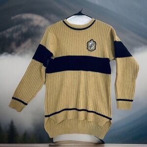 READ‎ Lochaven Of Scotland Sweater Womens Small Yellow Harry Potter Hufflepuff